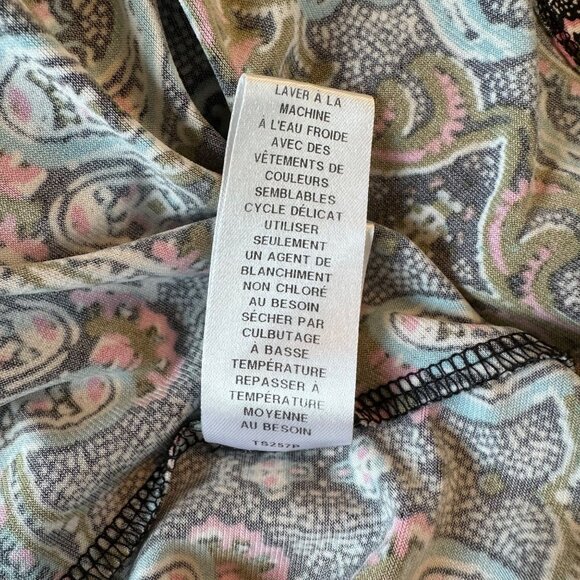 Maggy London Petite Multicolor Paisley Sleeveless Dress Size 10P - Picture 8 of 9